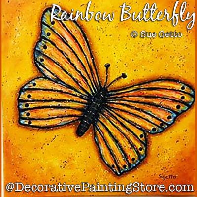 Rainbow Butterfly DOWNLOAD Painting Pattern - Sue Getto