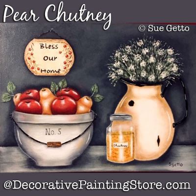 Pear Chutney DOWNLOAD Painting Pattern - Sue Getto
