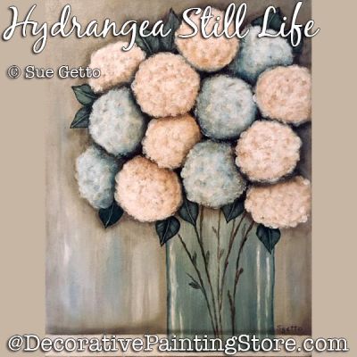 Hydrangea Still Life DOWNLOAD Painting Pattern - Sue Getto