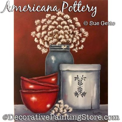 Americana Pottery DOWNLOAD Painting Pattern - Sue Getto