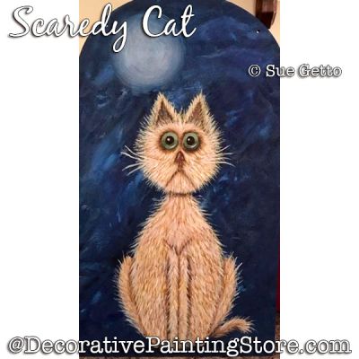 Scaredy Cat DOWNLOAD Painting Pattern - Sue Getto
