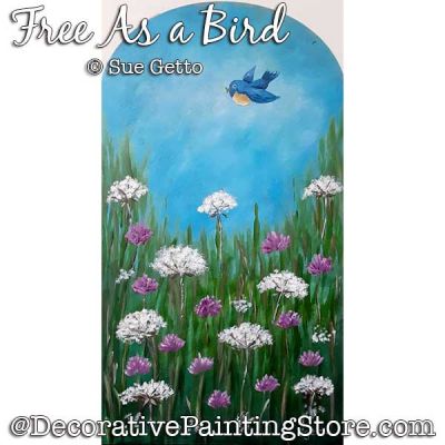 Free As a Bird Painting Pattern PDF DOWNLOAD - Sue Getto