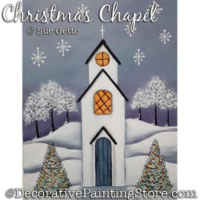 Christmas Chapel Painting Pattern PDF DOWNLOAD - Sue Getto