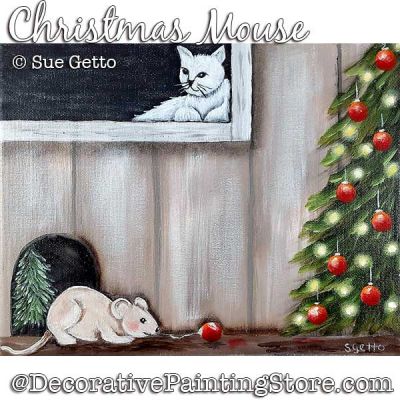 Christmas Mouse Painting Pattern PDF DOWNLOAD - Sue Getto