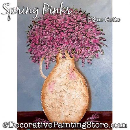 Spring Pinks Painting Pattern PDF DOWNLOAD - Sue Getto