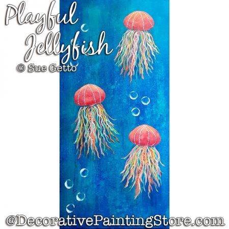 Playful Jellyfish Painting Pattern PDF DOWNLOAD - Sue Getto