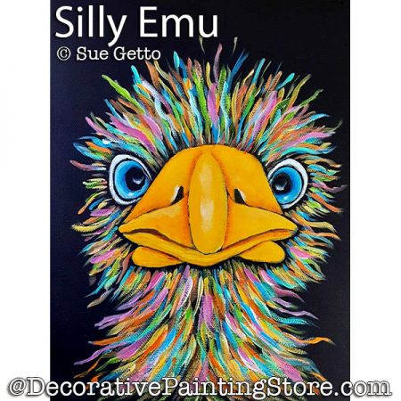 Silly Emu Painting Pattern PDF DOWNLOAD - Sue Getto