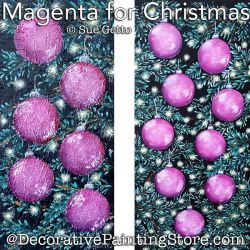 Magenta for Christmas Painting Pattern PDF DOWNLOAD - Sue Getto
