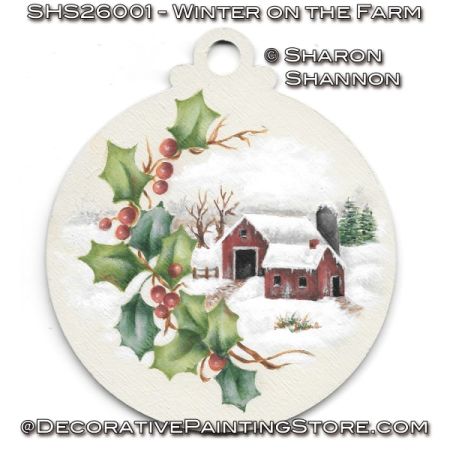Winter on the Farm Ornament - Sharon Shannon