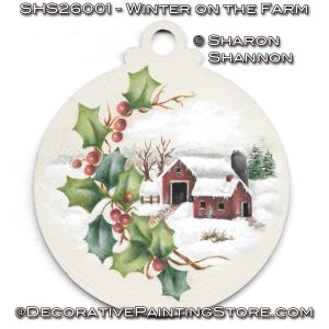 Winter on the Farm Ornament - Sharon Shannon