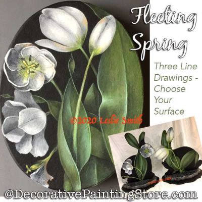 Fleeting Spring (Tulips) Painting Pattern PDF DOWNLOAD - Leslie Smith
