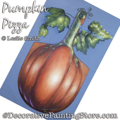 Pumpkin Pizza Painting Pattern PDF DOWNLOAD - Leslie Smith