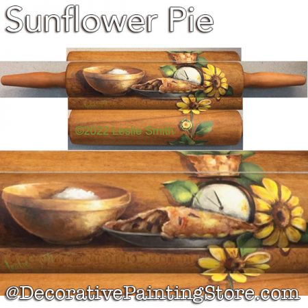 Sunflower Pie Painting Pattern PDF DOWNLOAD - Leslie Smith