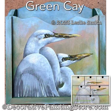 Green Cay Painting Pattern PDF DOWNLOAD - Leslie Smith