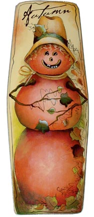 Punkie Scarecrow Barrel Stave Painting Pattern - Sharon Chinn