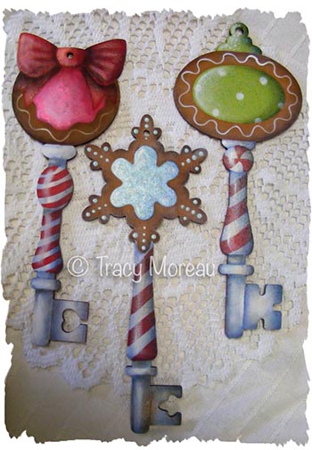 Sweet Christmas Cookies Key Ornaments ePattern - Tracy Moreau - PDF DOWNLOAD