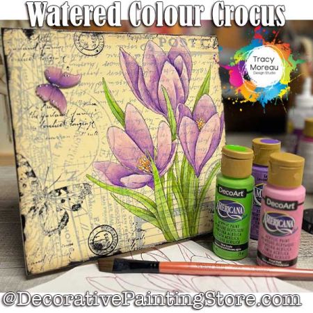 Watered Colour Crocus - Tracy Moreau - PDF DOWNLOAD