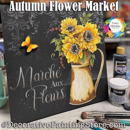 Autumn Flower Market Painting Pattern - Tracy Moreau