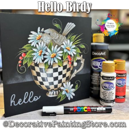 Hello Birdy - Tracy Moreau - Painting Pattern