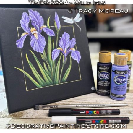 Wild Iris - Tracy Moreau - Painting Pattern