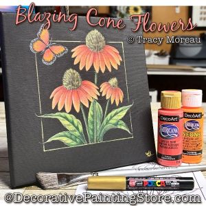 Blazing Cone Flowers - Tracy Moreau - Painting Pattern