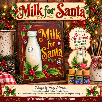 Milk for Santa - Tracy Moreau - Painting Pattern