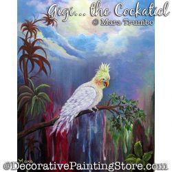 Gigi the Cockatiel Window Painting Pattern PDF DOWNLOAD - Mara Trumbo