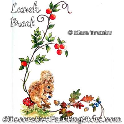 Lunch Break (Squirrel - Oils) Painting Pattern - Mara Trumbo