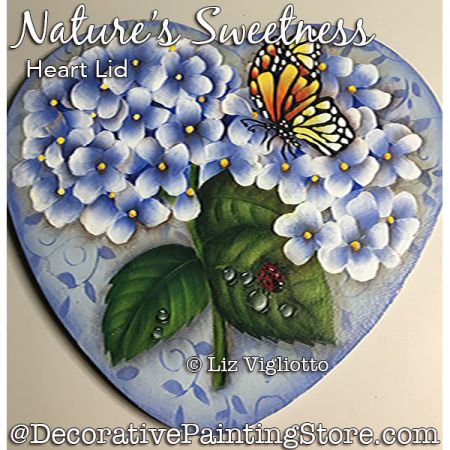 Natures Sweetness Heart Lid Painting Pattern PDF DOWNLOAD - Liz Vigliotto