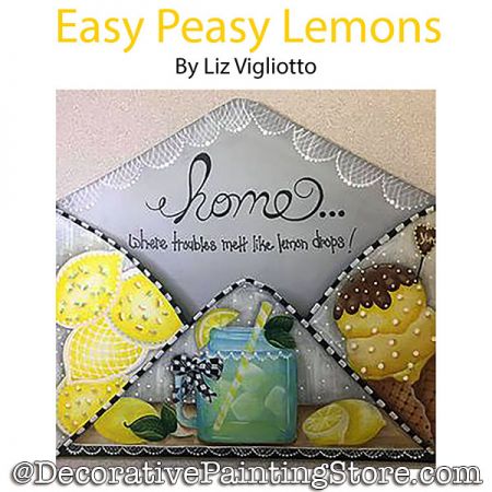Easy Peasy Lemons Metal Envelope Painting Pattern PDF DOWNLOAD - Liz Vigliotto