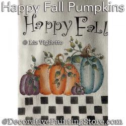 Happy Fall Pumpkins Painting Pattern PDF DOWNLOAD - Liz Vigliotto