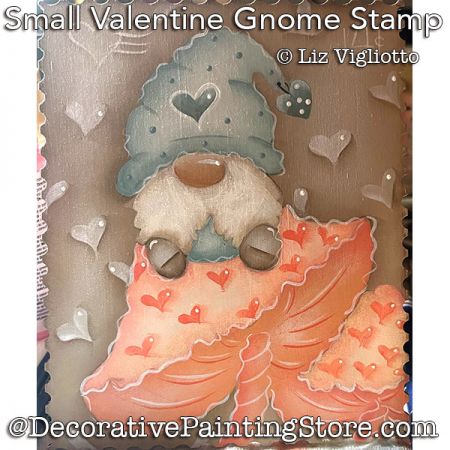 Small Valentine Gnome Stamp Painting Pattern PDF DOWNLOAD - Liz Vigliotto
