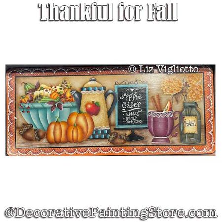 Thankful for Fall Painting Pattern PDF DOWNLOAD - Liz Vigliotto
