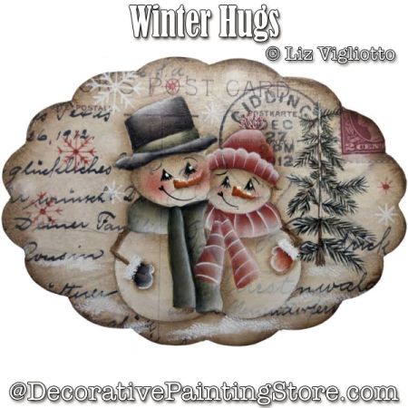 Winter Hugs Painting Pattern PDF DOWNLOAD - Liz Vigliotto
