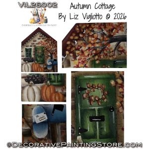 Autumn Cottage Painting Pattern - Liz Vigliotto