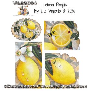 Lemon Plaque Painting Pattern - Liz Vigliotto