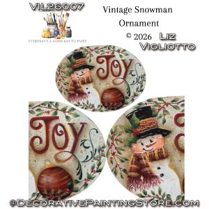 Vintage Snowman Ornament Painting Pattern - Liz Vigliotto