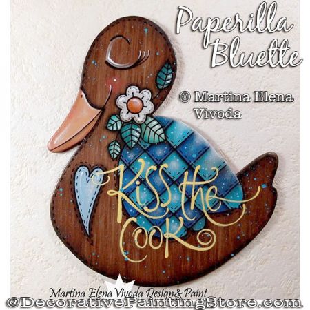 Paperilla Bluette (Blue Duck) Painting Pattern PDF DOWNLOAD - Martina Elena Vivoda