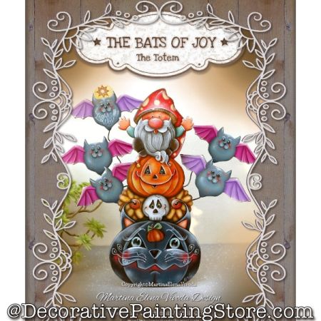 The Bats of Joy Totem Painting Pattern by Martina Elena Vivoda