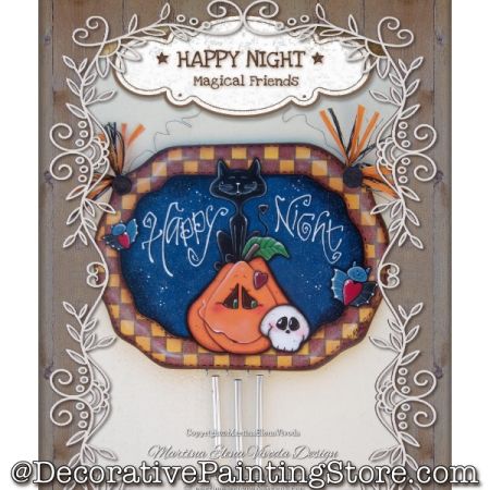 Happy Night Magical Friends Painting Pattern by Martina Elena Vivoda