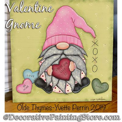 Valentine Gnome Painting Pattern PDF DOWNLOAD - Yvette Perrin