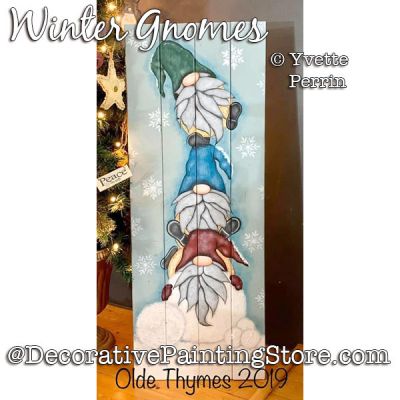 Winter Gnomes Painting Pattern PDF DOWNLOAD - Yvette Perrin