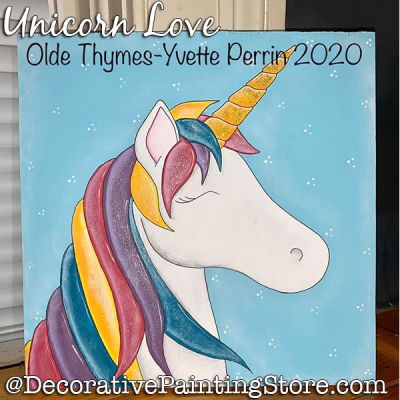 Unicorn Love Painting Pattern PDF DOWNLOAD - Yvette Perrin