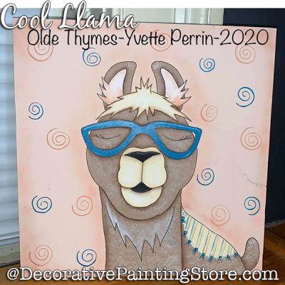 Cool Llama Painting Pattern PDF DOWNLOAD - Yvette Perrin